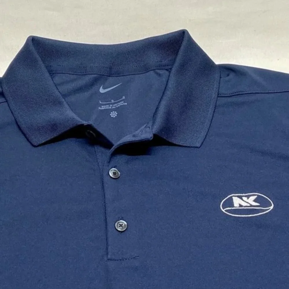 Nike DriFIT Performance Polo Men's Large Dark Navy NK Syngenta Farming Logo NWT‎